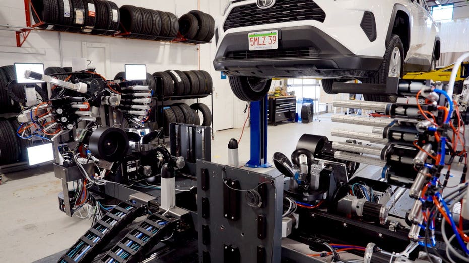 AI robot changes your tires and balances them too