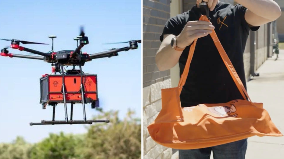 Drone delivers 2 pizzas in minutes
