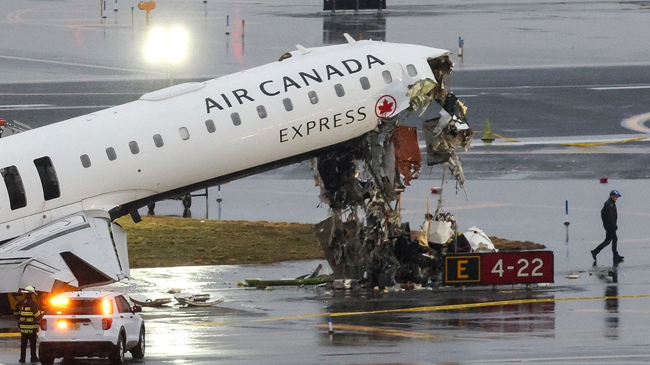 LaGuardia plane crash video shows jet collide with fire truck after frantic air traffic control warning
